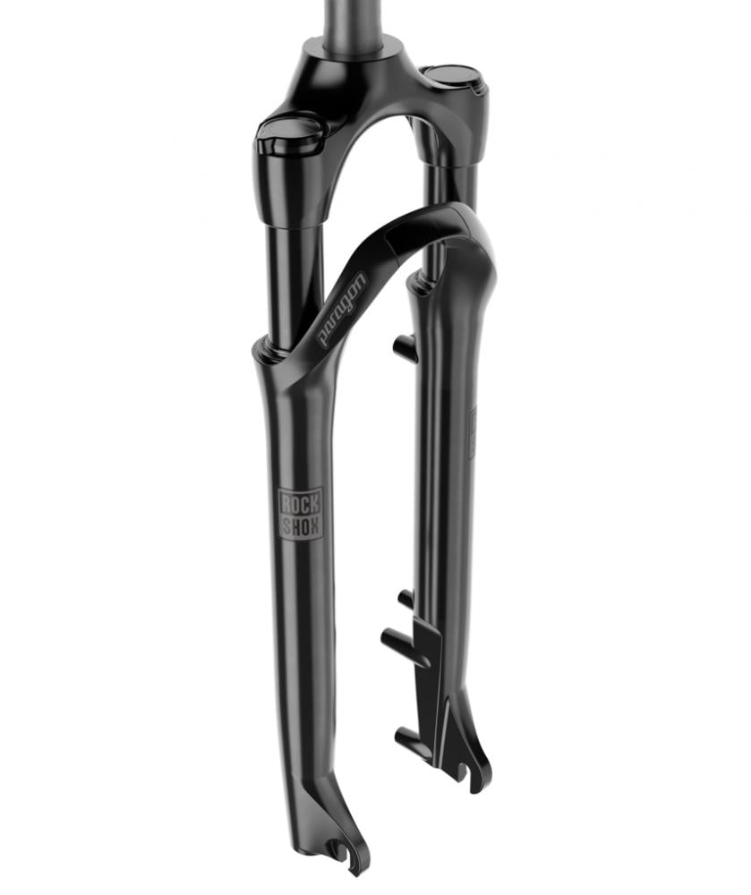 Schwarze RockShox Paragon TK Solo-Air Federgabel 65mm 700C 9mm QR 1 1/8" A-head Disc.