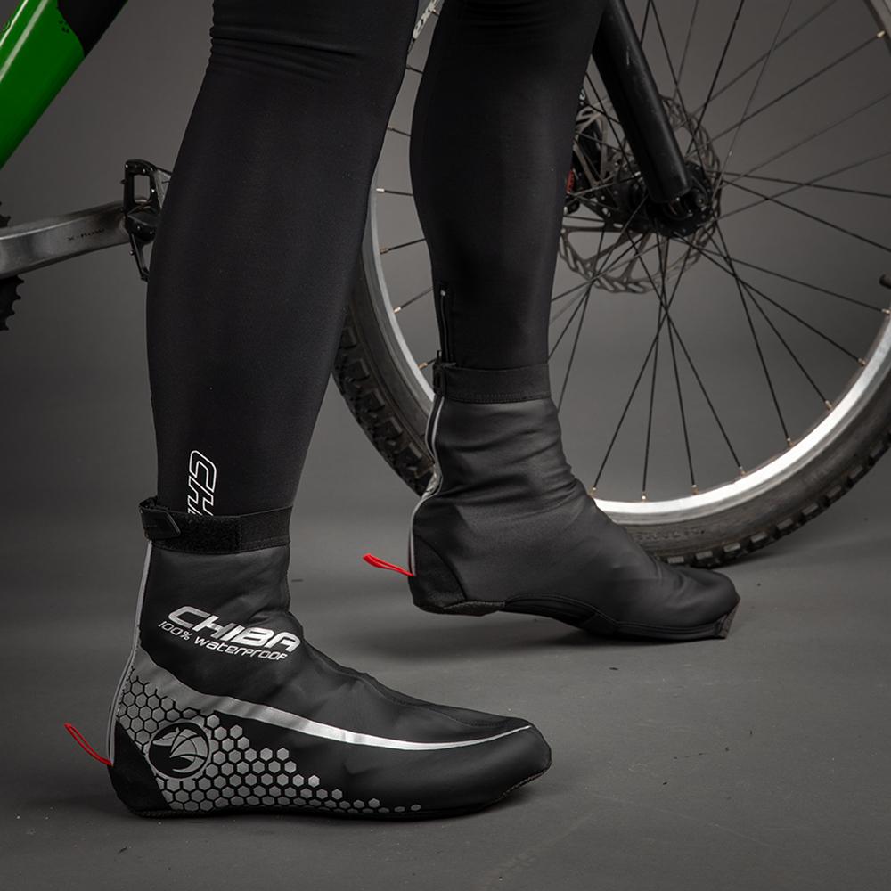 CHIBA MTB Überschuh - wasserdicht, winddicht, atmungsaktiv, Größe L, schwarz