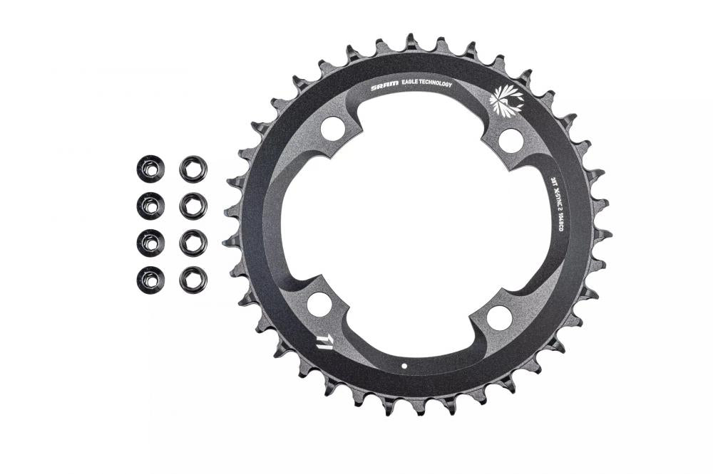 SRAM Eagle Kettenblatt 38T - 12-fach Turbo Chainring 104 BCD inkl. Schrauben