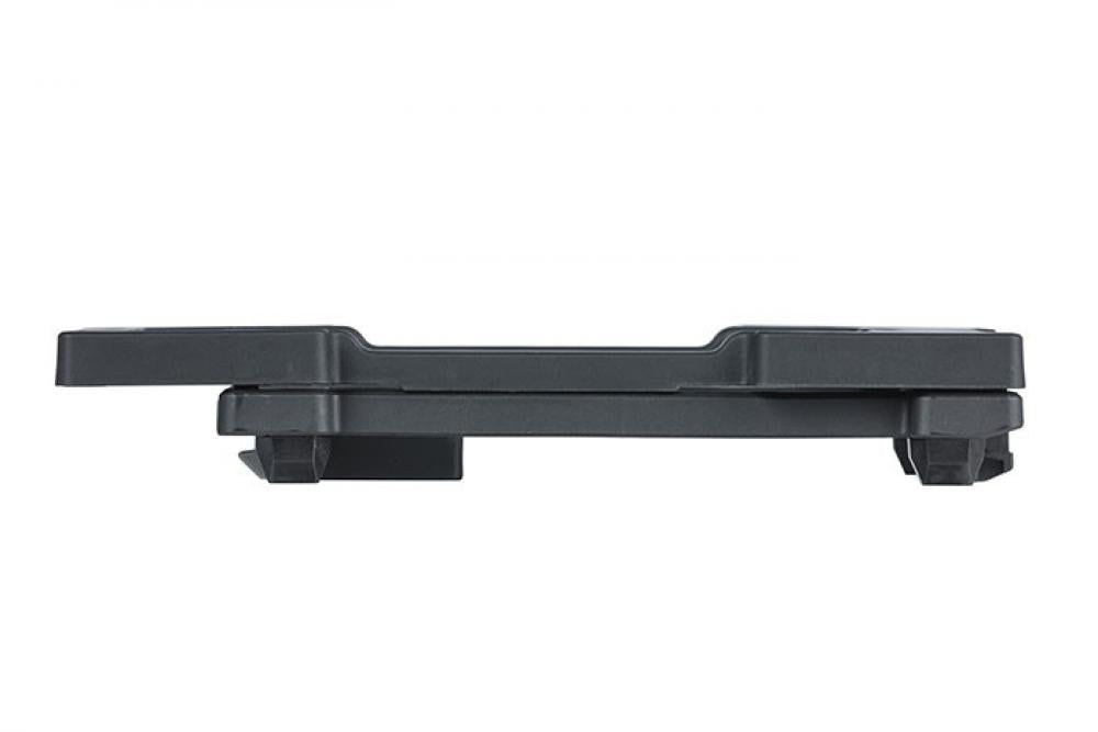 Basil MIK Double Decker Adapterplatte schwarz - Fahrrad Gepäckträger Adapter für MIK System - kombiniert Tasche & Korb - verstellbar bis 15 kg