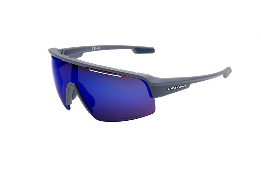 Cratoni Sonnenbrille C-Matic COLOR+Sport coffee rubber, Glas amber, blau verspieg
