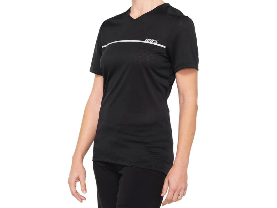 100% Ridecamp Womens Short Sleeve Jersey XL black/grey - atmungsaktives MTB-Trikot