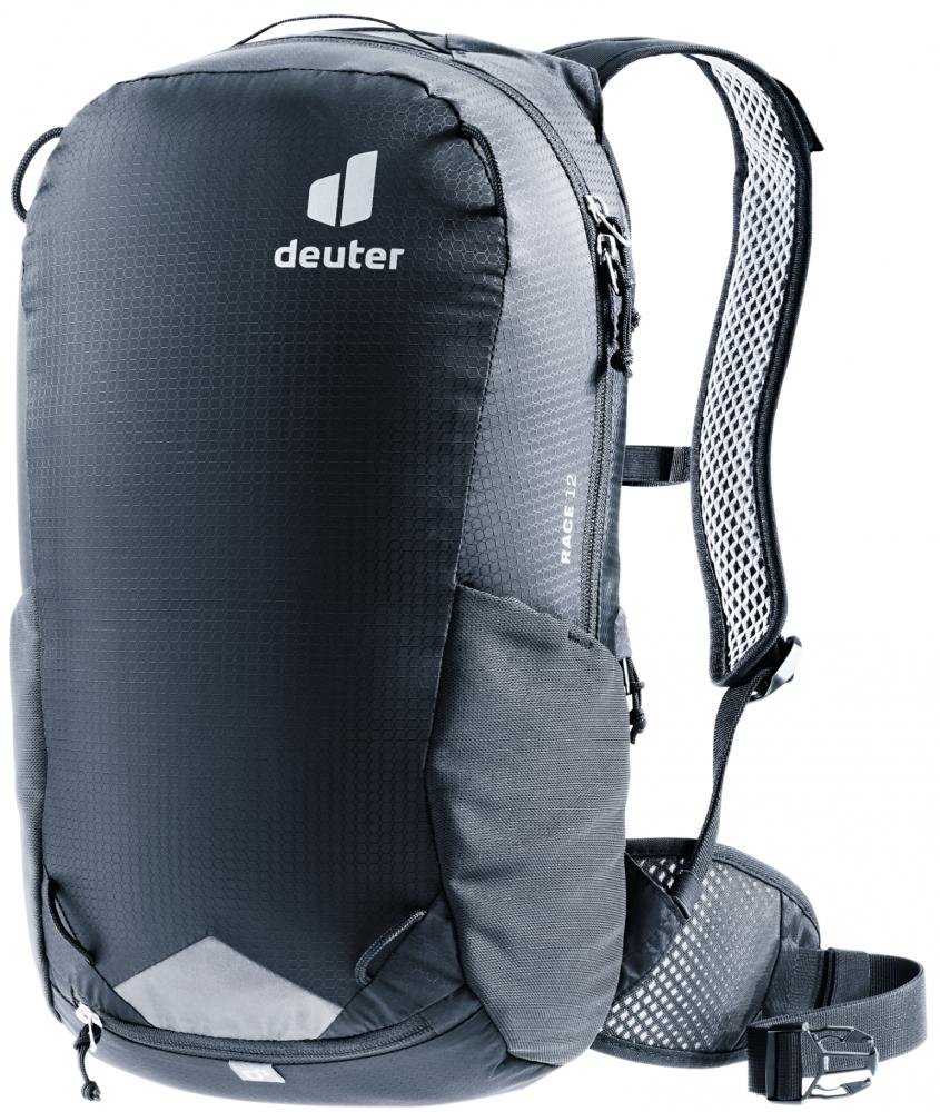 Deuter Race 12 Fahrradrucksack 12L Schwarz - Leichter Rucksack mit Airstripes für Radfahrer