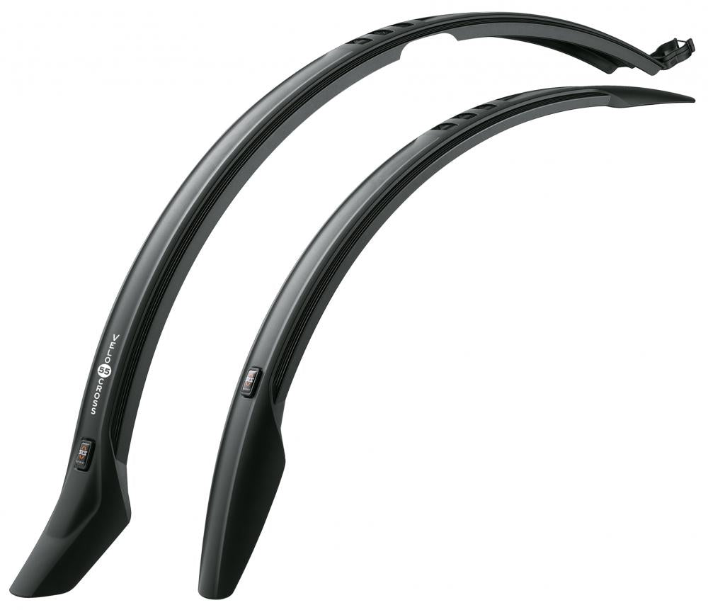 SKS VELO 55 CROSS Schutzblech-Set für 26\"-29\" Fahrräder, geeignet für Reifenbreite 42-50 mm, einfache Universalbefestigung, optional mit Streben, aus schlagfestem Kunststoff