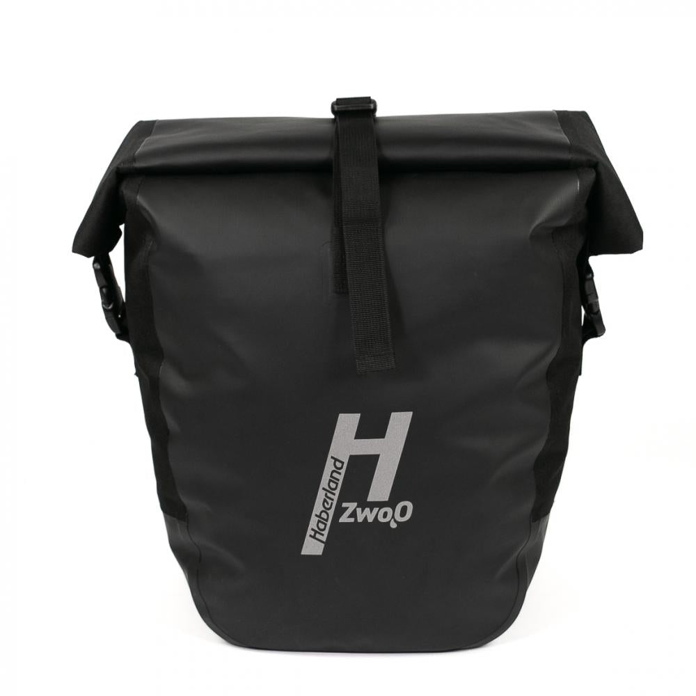 Haberland Einzeltasche H2O schwarz Paar - wasserdichte Fahrradtasche für Alltag und Tour