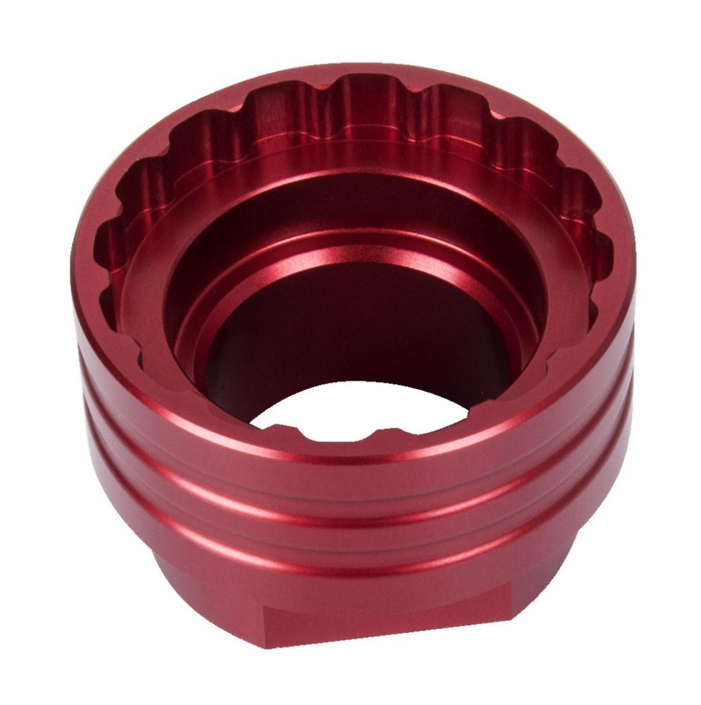 Rotes Unior 1723.SDL Shimano Direct Mount Lockring Werkzeug für Fahrräder.