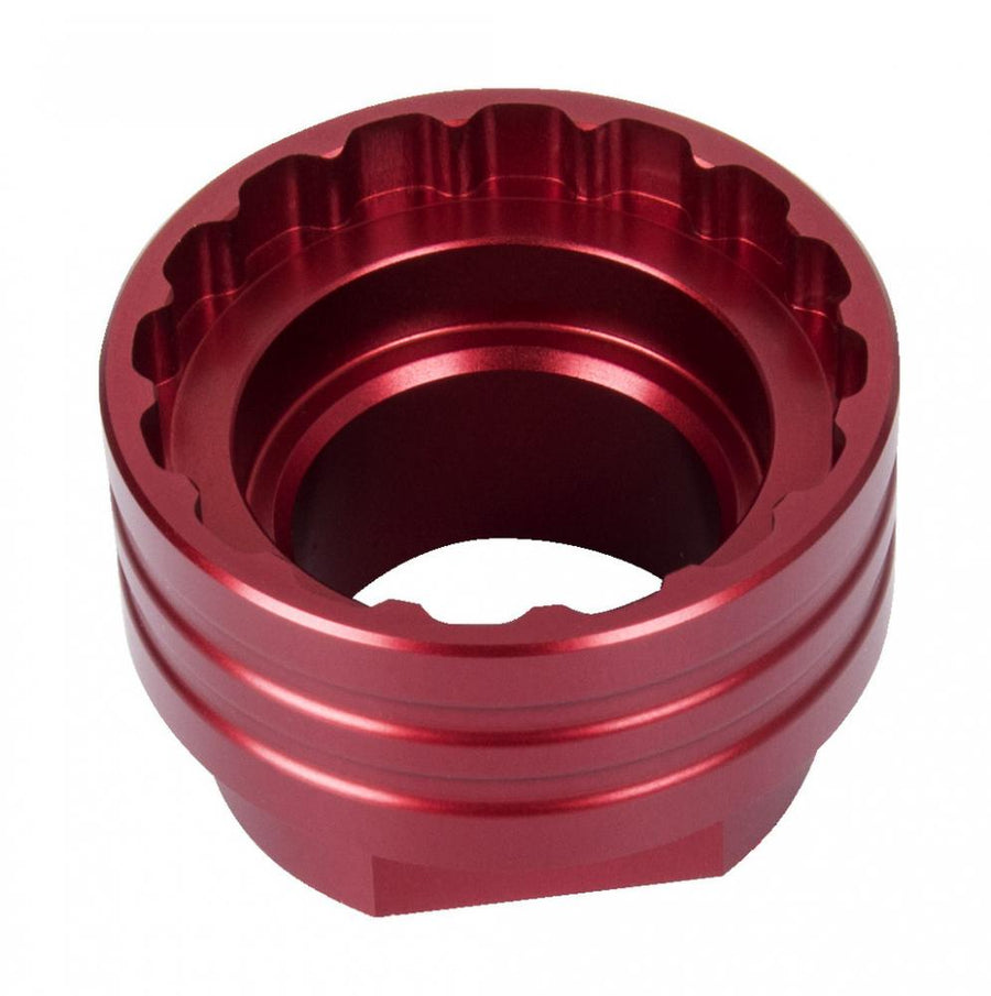 Rotes Unior 1723.SDL Shimano Direct Mount Lockring Werkzeug für Fahrräder.