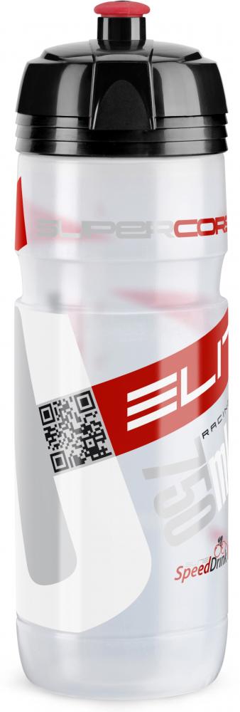 ELITE Trinkflasche Corsa Classic Clear 750 ml - leichte Squeeze-Flasche für Sport & Rad