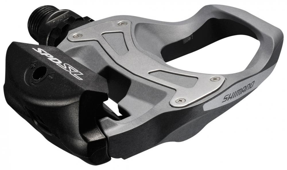 SHIMANO Pedal PD-R550 SPD-SL Rennradpedal grau für Klickschuhe.