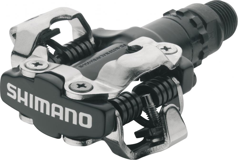 Shimano PD-M520 SPD Klickpedal in Schwarz-Silber, ideal für Mountainbike und Trekking.