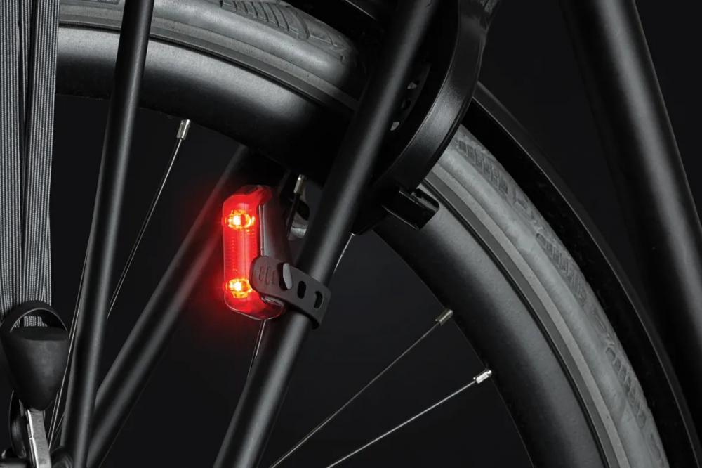 AXA LED-Akku-Beleuchtungsset AXA Dwn 30 - USB aufladbar mit Gummiband-Befestigung - Fahrradbeleuchtungsset