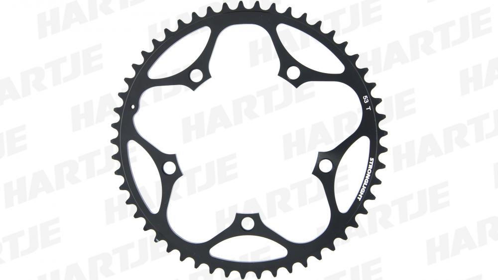 Rennrad Kettenblatt 130mm Lochkreis 53 Zähne - Schwarz