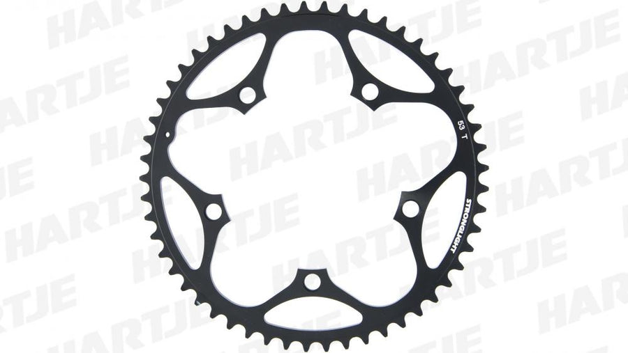 Rennrad Kettenblatt 130mm Lochkreis 53 Zähne - Schwarz