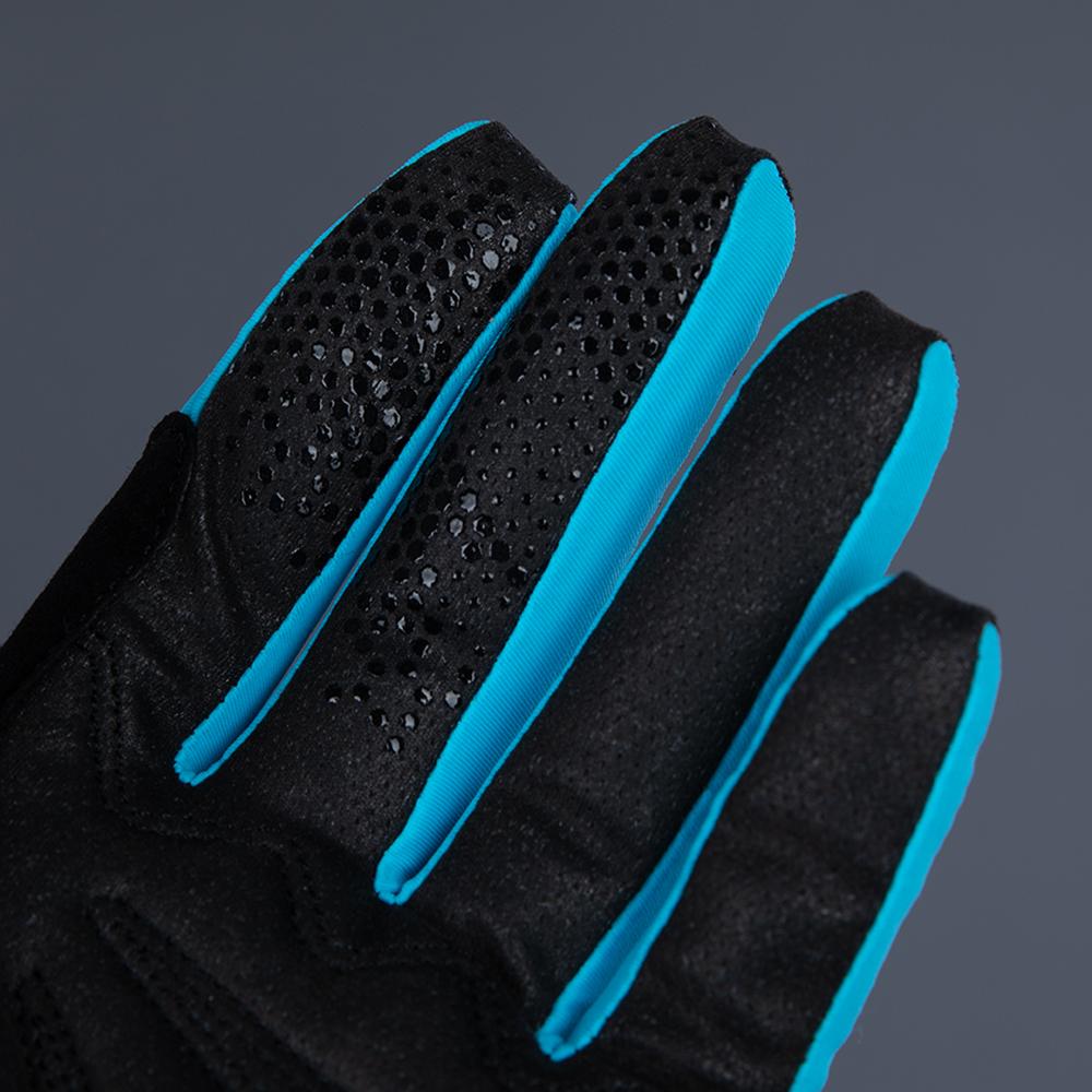 CHIBA Blade - Radhandschuhe kurz, schwarz/türkis, Touchfinger, Ulnar-Nerve Protection, Gr. M