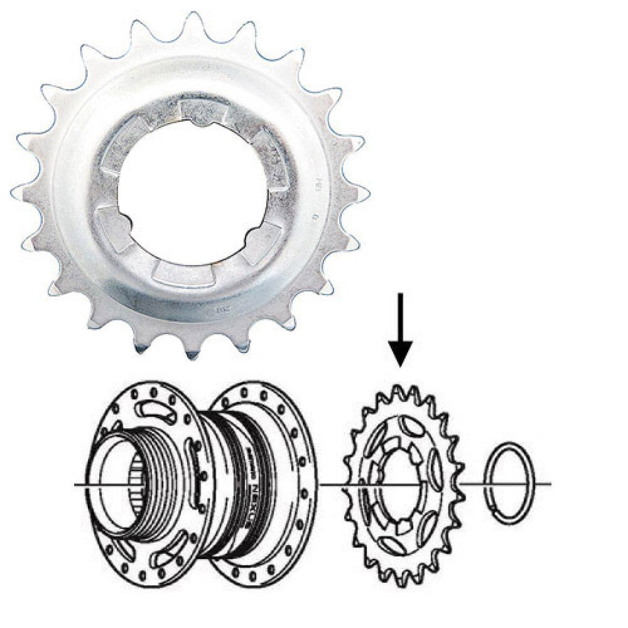SHIMANO Ritzel NEXUS 22 Zähne - Ersatzritzel für NEXUS Nabenschaltungen 3-7-8 Gang
