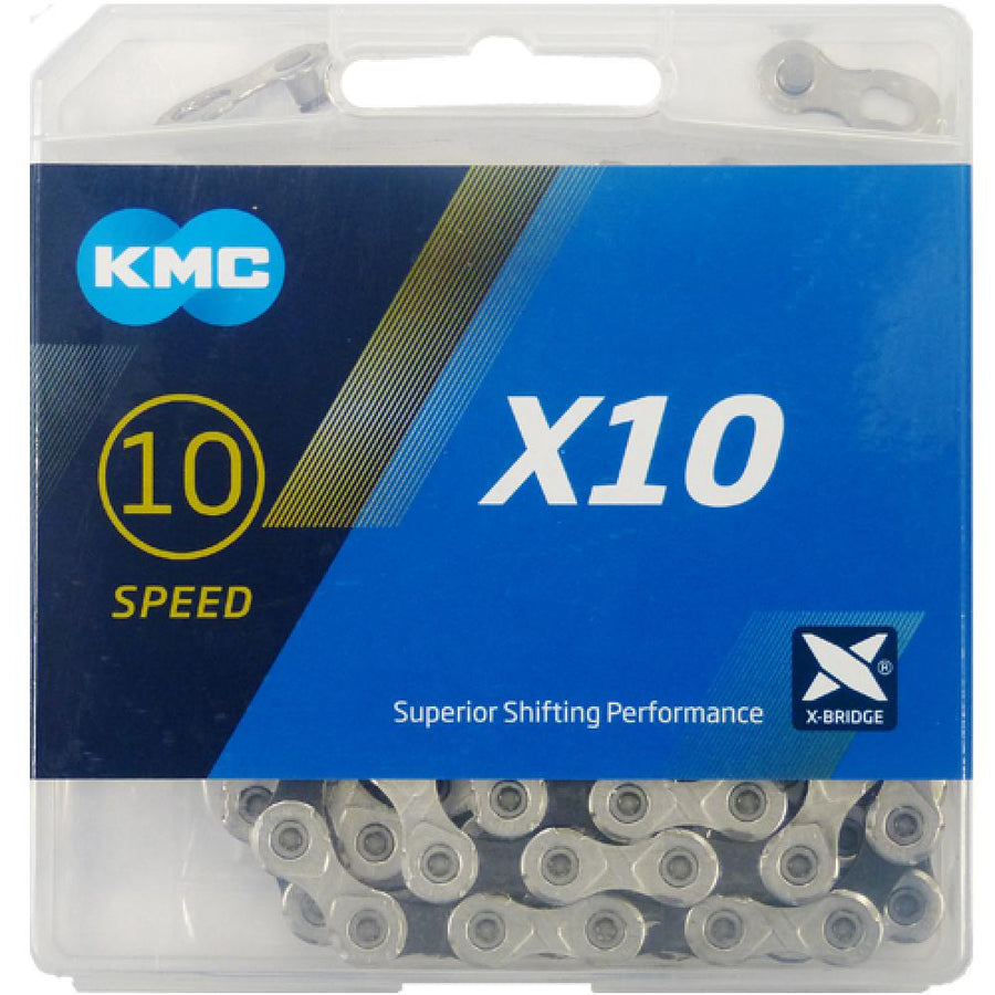 KMC X10 10s Kette 122 Glieder silber-schwarz - leicht laufende 10-fach Schaltung
