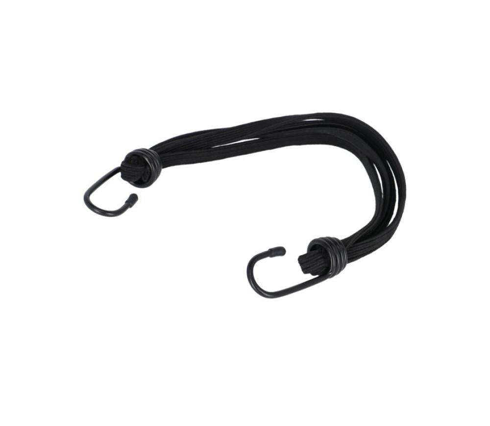 XLC 4-fach Spanngummi RP-X04 10x450/650mm schwarz mit 2 Haken - elastisch, robust, ideal für Fahrrad-Gepäckträger