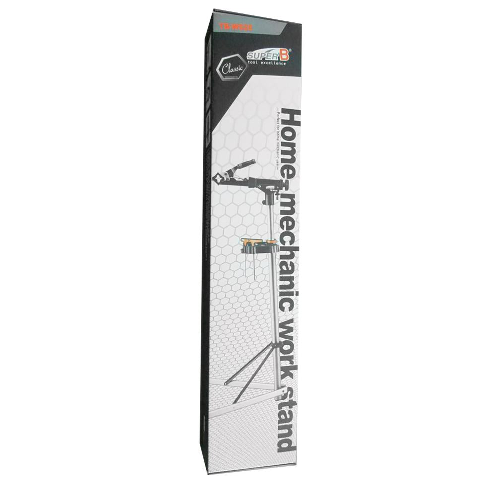 SUPER B TB-WS20 Montageständer Top Assist, höhenverstellbar 106-144 cm, Aluminium Orange.