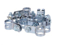 Sram Rohrschellen rund 18mm, 10er Pack, silberne Fahrrad-Kabelschellen mit Schrauben und Muttern.