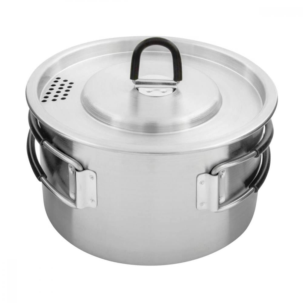 Tatonka Kettle II 1,0 l - Campingtopf Unisex 1,0 L mit Pfannendeckel aus Edelstahl
