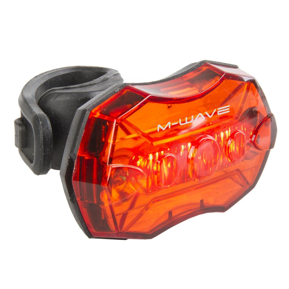 M-WAVE Helios 5.3 Batterie-Blinklicht mit 5 roten LEDs und 3 Leuchtmodi