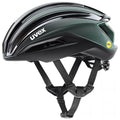 uvex surge aero MIPS - Aero Rennradhelm, black-sage green matt, Größe 56-59 cm, mit MIPS, abnehmbarem Aero-Cover, Brillengarage, top Belüftung