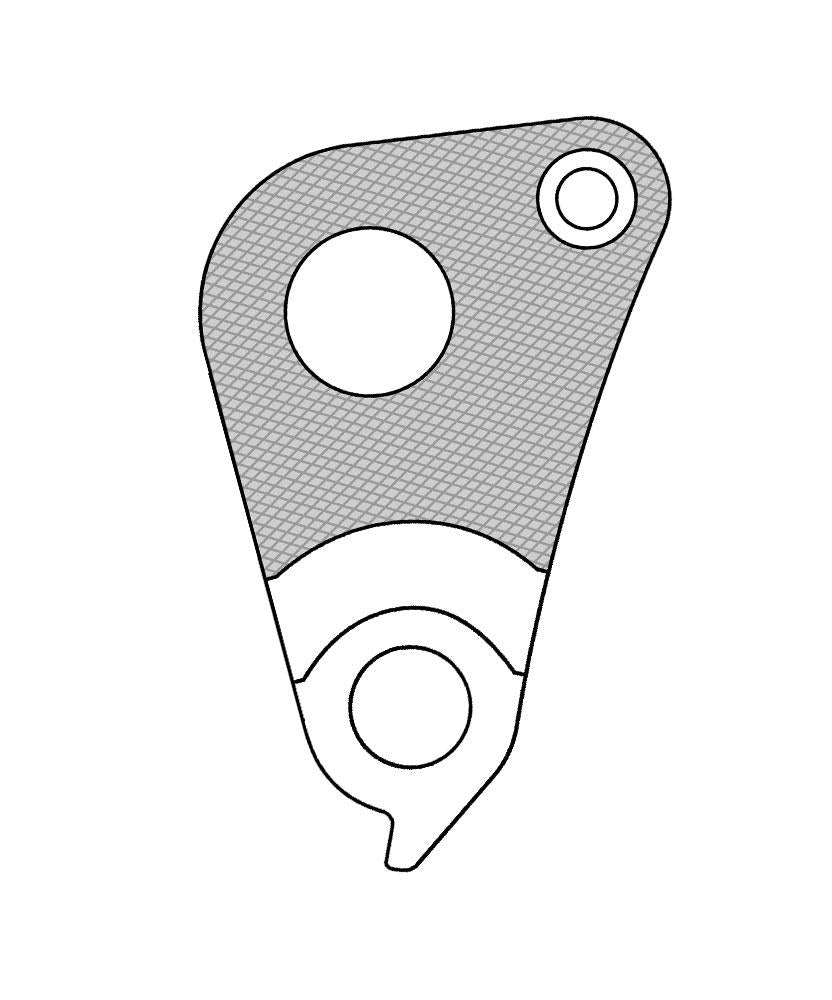 Marwi Schaltauge GH-302 mit Schrauben - Alu-Ausfallende für Specialized, 1 Schraube, Silber