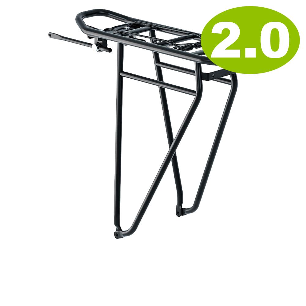 Racktime Gepäckträger Basic 2.0 Tour 26" schwarz mit Snapit 2.0, Federklappe, Rücklichtmontage, 25kg Zuladung