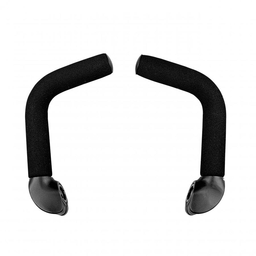 Ergotec Touring Bar Ends schwarz, Aluminium AL 6061 T6, 360° drehbar, HD-Griffüberzug für Tourenfahrer.
