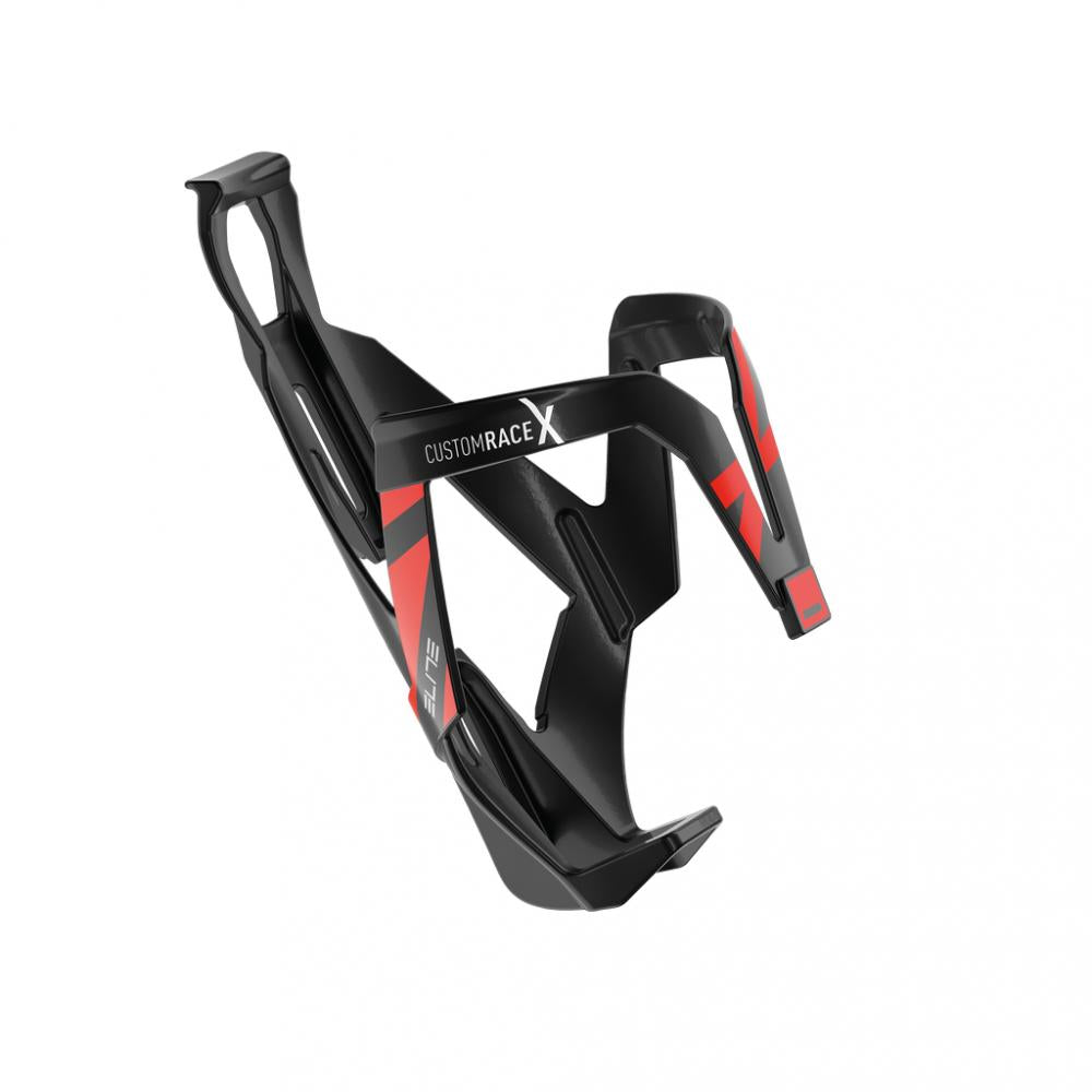 ELITE Flaschenhalter Custom Race X Schwarz/Rot One Size Schwarz - leichter, sicherer Flaschenhalt
