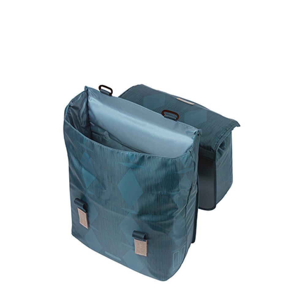 Basil Doppelpacktasche Elegance estate blue Größe 40x38x16 cm 40 bis 49l