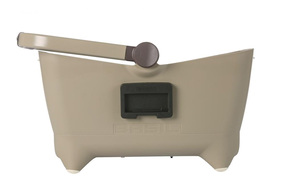 Basil Buddy Hundefahrradkorb Vorderrad mit Klickfix Adapterplatte - Biscotti Brown 45x22x32 cm