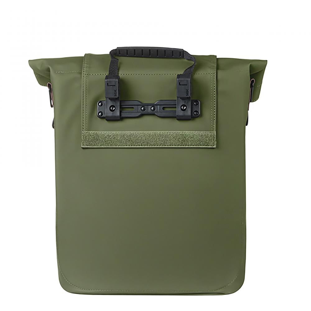 Basil City Fahrradshopper 14-16 Liter - MIK Hooks Einzeltasche mit Magnet-Faltverschluss - Gepäckträgertasche - Fahrradträger