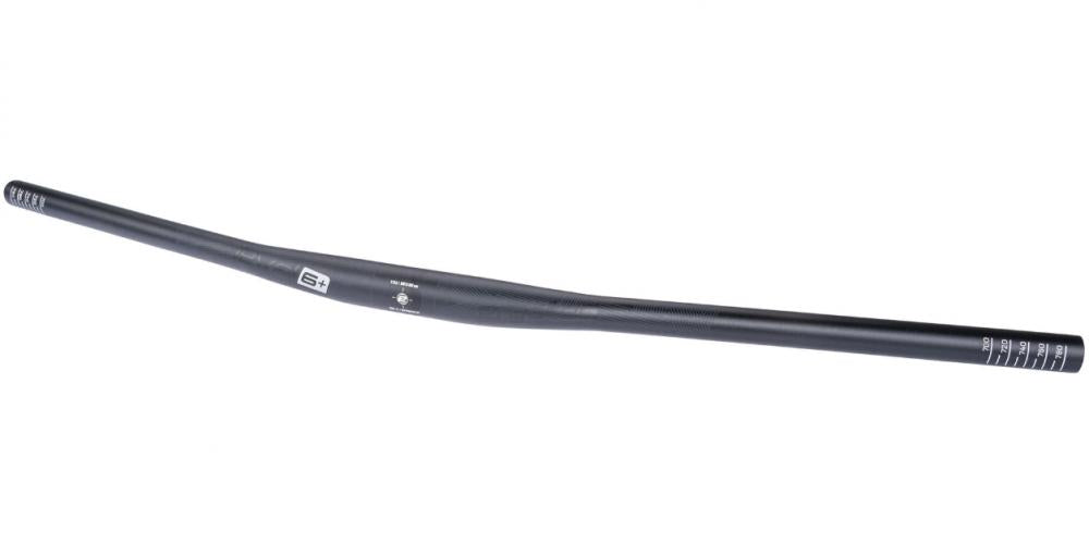 Ergotec Lenker Flat Bar 6+ 31.8mm 800mm schwarz sand AL7050 T76 Rise 5mm Back-Sweep 12° Safety Level 6+ MTB stabil leicht