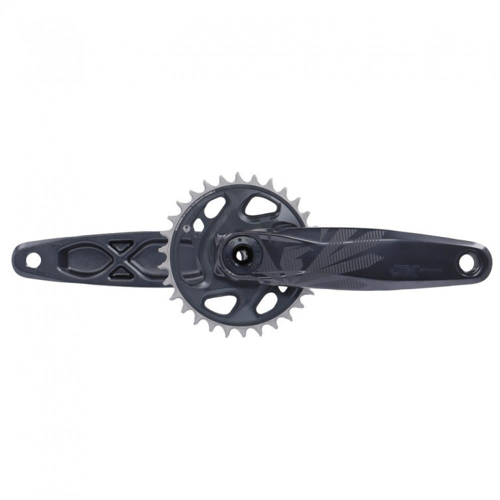 SRAM GX Eagle DUB Kurbelgarnitur 165mm 32T lunargrau - robuste 1x12-MTB-Performance
