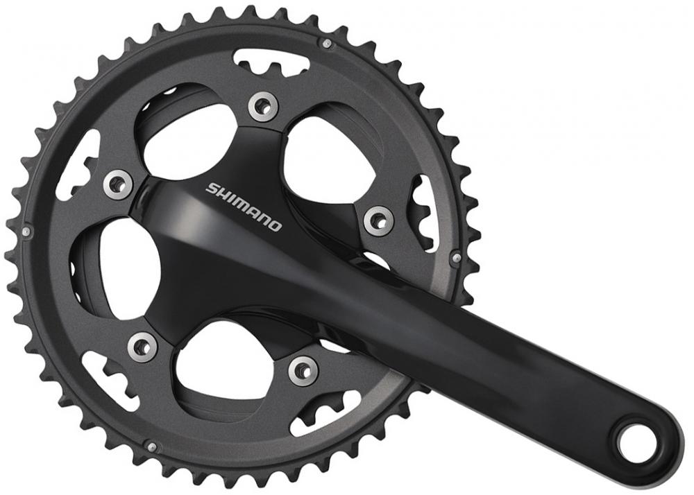 SHIMANO Kurbelgarnitur FC-CX50 - 10-fach, 175 mm, 46-36 Zähne, 36 Zähne, Schwarz
