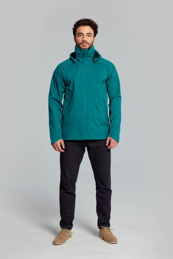 Basil Skane Herren Regenjacke teal green L - wasserdicht & atmungsaktiv (10.000 WP/MVP), T-Fabric mit DWR-Beschichtung, ergonomischer Schnitt, reflektierend & helmtauglich