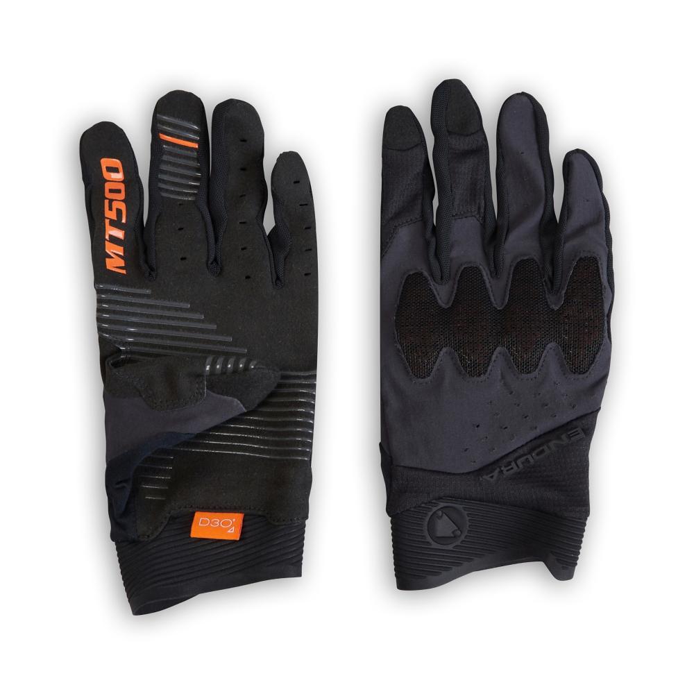 Endura MT500 D3O® Handschuh II Schwarz M - MTB-Handschuh mit D3O® Ghost Knöchelschutz, ungepolsterter Kunstlederhandfläche, Vier-Wege-Stretch, Silikongrip