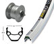Bike-Parts Laufrad|Vorderrad 28x1.75 Zoll Nabendynamo DH-C3003 silber Schnellspanner 36-Loch Exal ZX 19 silber Nirosta-Speichen