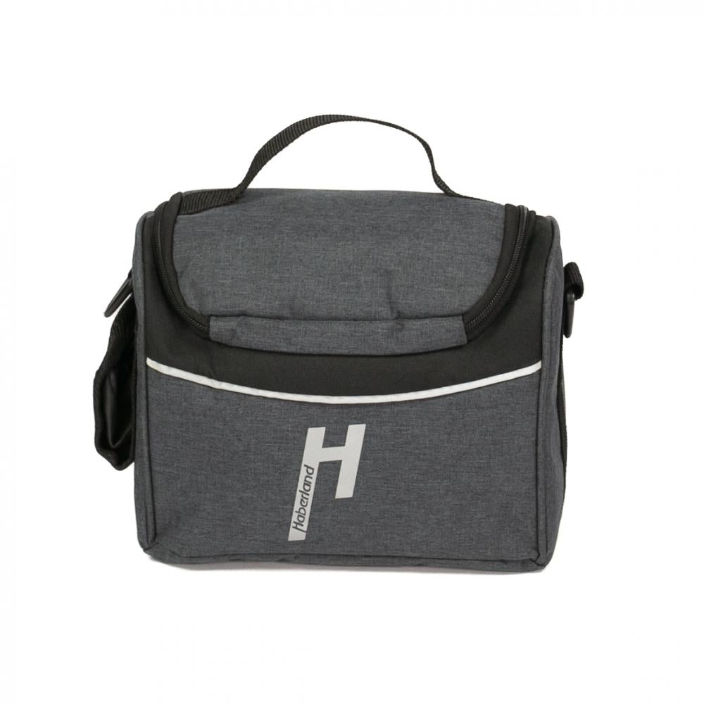 Haberland Lenkertasche 5l Siebensachen anthrazit - praktische Lenkertasche für Alltag und Tour