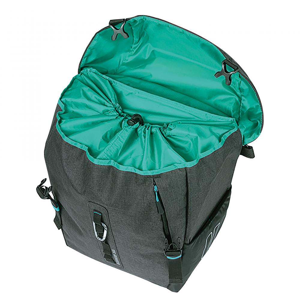 Basil Discovery 365D L 20 Liter Einzeltasche mit MIK-Hooks - wasserabweisend - Regenhülle Reflektoren 30x17x36 cm 5 kg - Fahrradträgertasche