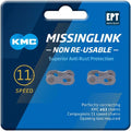 KMC Missing Link 11-fach Kettenverschluss, silber, EPT Anti-Rost, nicht wiederverwendbar.