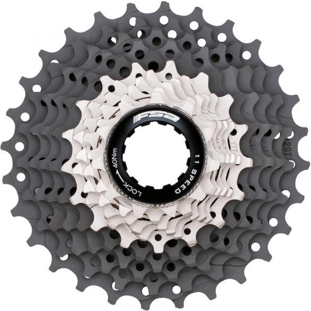 FSA Kassette K-Force WE 11-fach 11 - 28 Zähne Grau/silber - leichte High-Performance-Rennradkassette