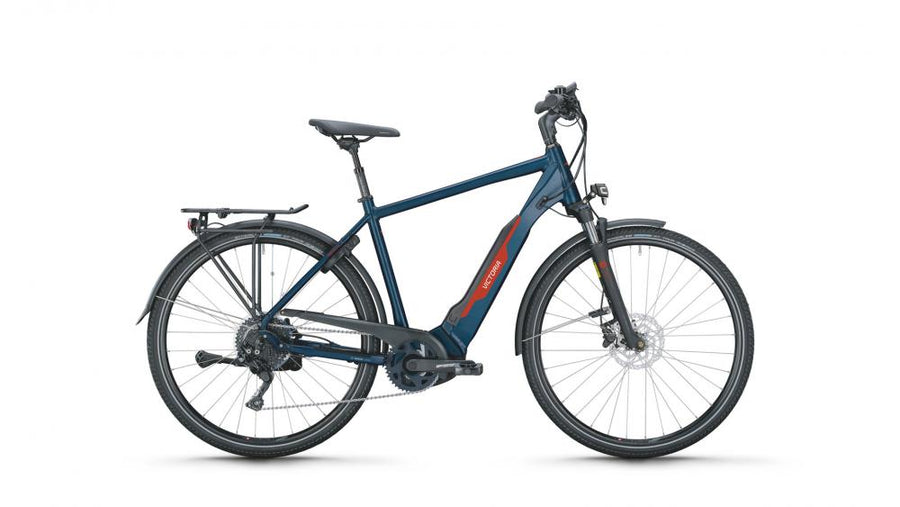 VICTORIA Elektro-Trekkingrad "Tresalo 6" (#1), Diamant, 28", dark night, 1x10 Shimano Cues, 52 cm / M