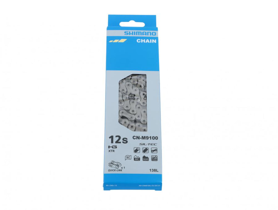 SHIMANO XTR CN-M9100 12-fach Fahrradkette mit 138 Gliedern in Originalverpackung.