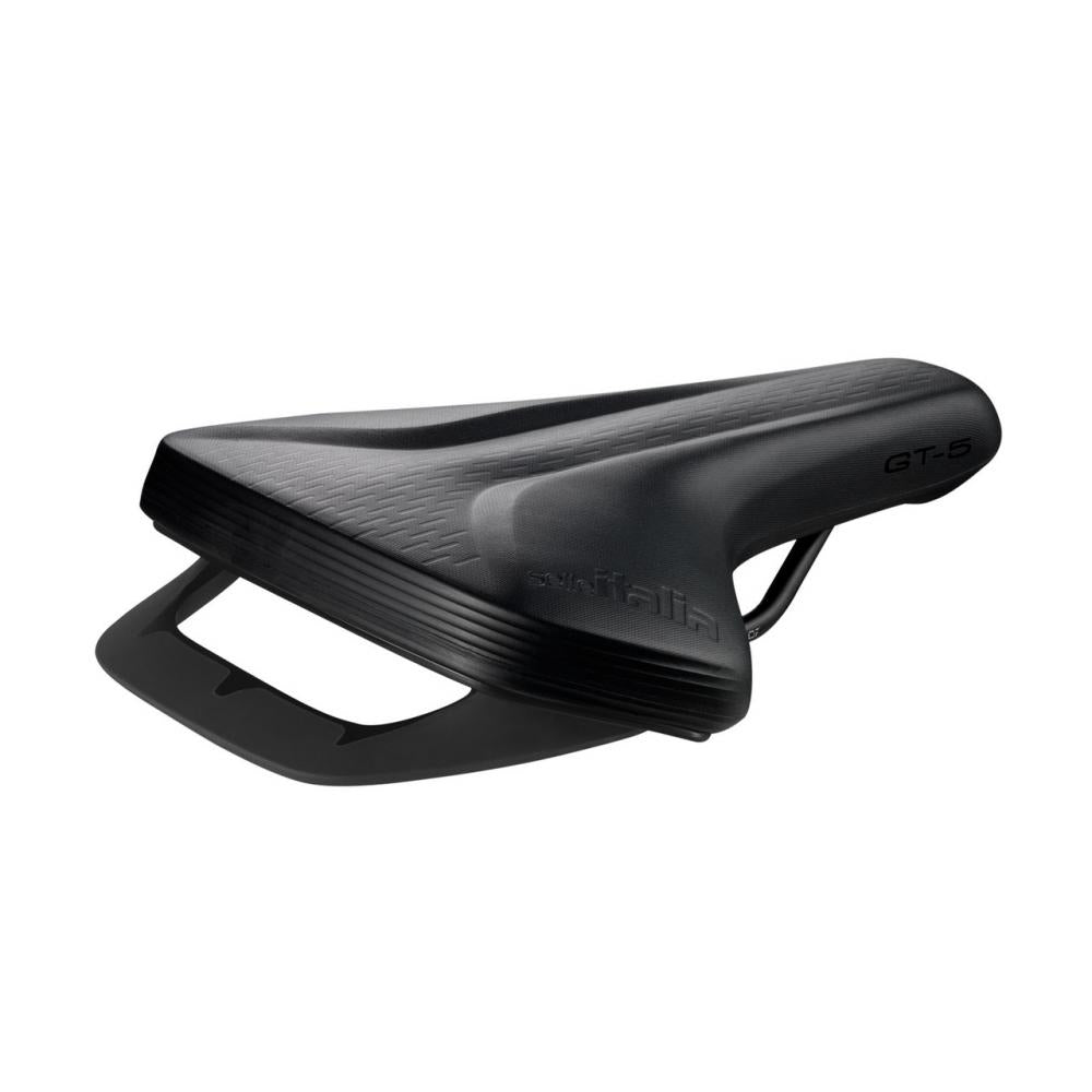 Selle Italia GT-5 L2 Sattel - City / E-Bike Sattel 180×250 mm, FeC-Alloy Gestell Ø7 mm, Lock-On Recycling System, reflektierender 3M-Einsatz, Tragegriff, schwarz