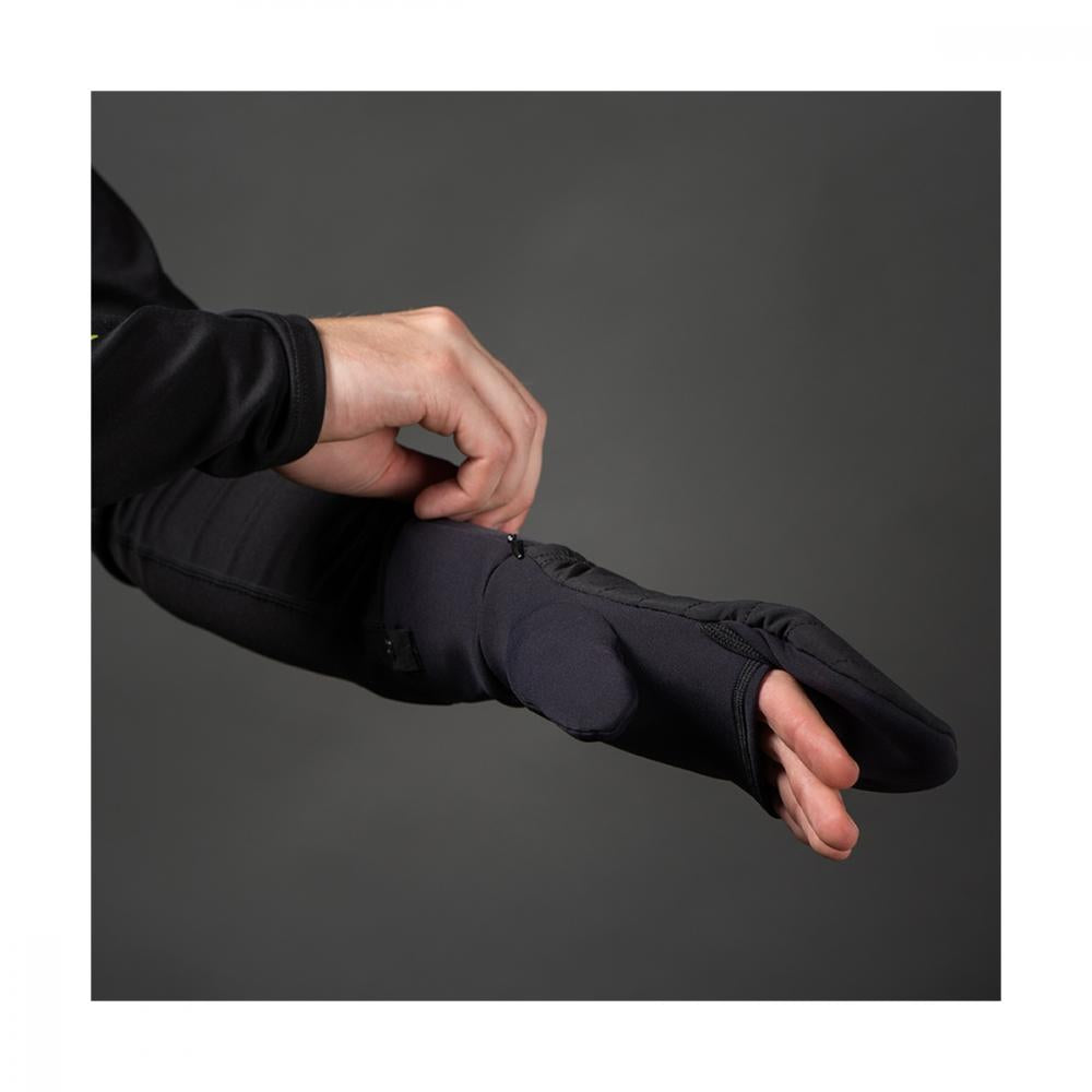 CHIBA Overflap - Winter-Fahrradhandschuhe, schwarz, Größe M, warm & windabweisend