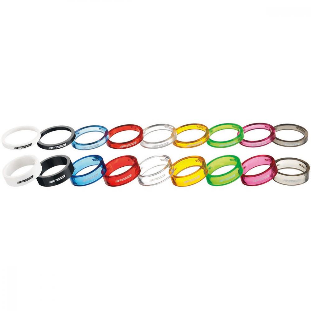 FSA Vorbauspacer-Set Polycarbonat 5 mm x 1 1/8" Orange - 10er Pack Headset-Spacer