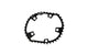 OsyMetric Kettenblatt Road 38 Zähne 110 mm Lochkreis - ovales CNC-gefrästes Aluminium-Kettenblatt für Rennradkurbeln, optimierte Trittleistung und Effizienz, schwarz