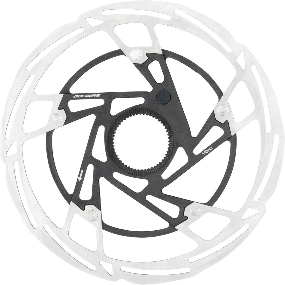 Jagwire Bremsscheibe Pro LR2-E Centerlock 180 mm Silber - leise, leistungsstarke E-Bike-Bremsscheibe